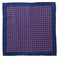 Blue & Pink Paisley Motif Pocket Square - Tie Doctor