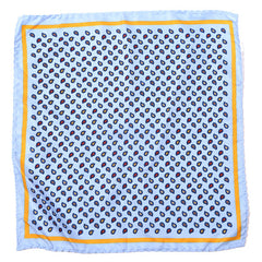 Blue Mini Paisley Pocket Square 29cm - Tie Doctor