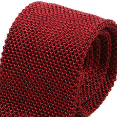 Red Silk Knitted Tie - Tie Doctor