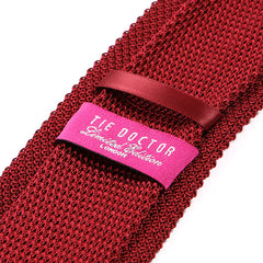 Red Silk Knitted Tie - Tie Doctor