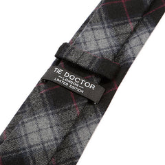 Black And Red Striped Wool Tie - Tie Doctor