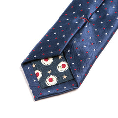 Navy Blue Polka Dot Skinny Tie - Tie Doctor