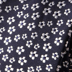 Navy Mini Floral Slim Tie - Tie Doctor