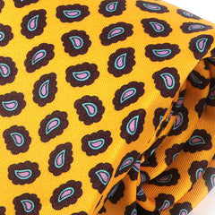 Yellow Micro Paisley Motif IMS Tie - Tie Doctor