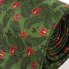 Green Tropical Floral Tie - Tie Doctor