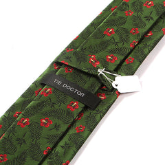 Green Tropical Floral Tie - Tie Doctor