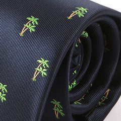 Blue Tropical Palm Tree Patterned Tie - Tie Doctor