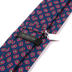 Blue & Pink Micro Paisley Motif IMS Tie - Tie Doctor