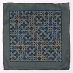 Campbell Sage Green & Black 33cm Pocket Square - Tie Doctor