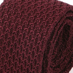 Dark Wine Iza Silk Knitted Tie - Tie Doctor