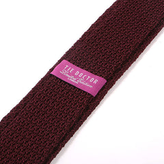 Dark Wine Iza Silk Knitted Tie - Tie Doctor