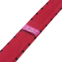 Red Lined Silk Knitted Tie - Tie Doctor