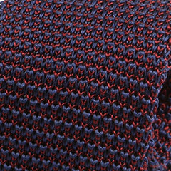Navy & Red Fusion Silk Knit Tie - Tie Doctor