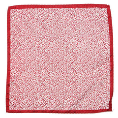 Red Mini Floral Patterned Pocket Square - Tie Doctor