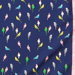 Navy Mini Birds Pocket Square - Tie Doctor