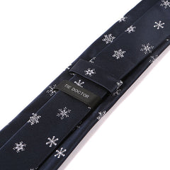 Blue Snowflakes Patterned IMS Tie - Tie Doctor