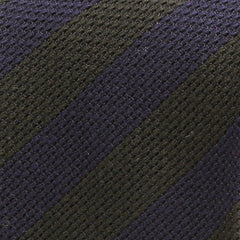 Green & Navy Striped Wool Tie - Tie Doctor