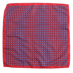 Red & Navy Optic Pocket Square - Tie Doctor