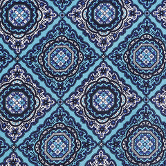 Blue Optic Patterned Pocket Square - Tie Doctor