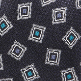 Navy Blue Cubed Wool Tie - Tie Doctor