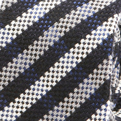 Navy & Grey Wool Slim Tie - Tie Doctor