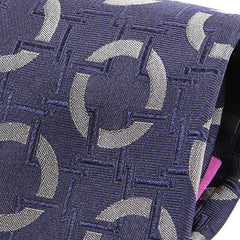 Navy Blue Big Circles Silk Tie - Tie Doctor