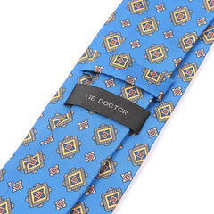 Blue Onu Motif IMS Tie 7.5cm - Tie Doctor