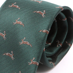 Green Hare Patterned Tie - Tie Doctor