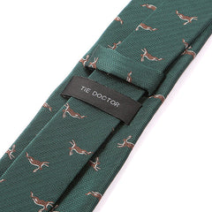 Green Hare Patterned Tie - Tie Doctor