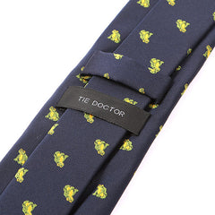 Blue And Green Frog Patterned Tie - Tie Doctor