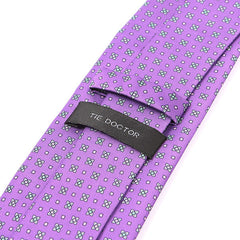 Purple Orchid Floral Motif IMS Tie 7.5cm - Tie Doctor