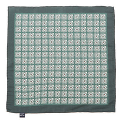Green Adolfo IMS Medallion 33cm Pocket Square - Tie Doctor
