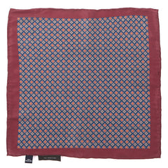 Deji Red Motif IMS 33cm Pocket Square - Tie Doctor