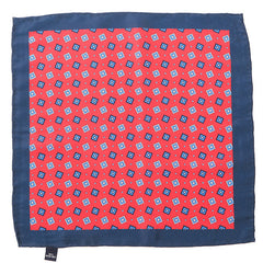 Red Framed Pocket Square 32cm - Tie Doctor