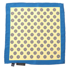 Efe Mustard Motif IMS 33cm Pocket Square - Tie Doctor