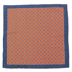 Ayo Orange Bold Circle 33cm Pocket Square - Tie Doctor