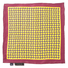 Mustard Paisley Motif IMS 33cm Pocket Square - Tie Doctor