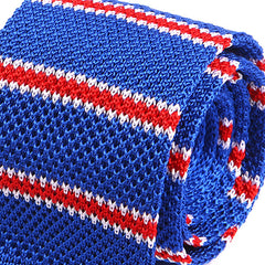 Blue Stripe Silk Knitted Tie │ Style II 6cm - Tie Doctor