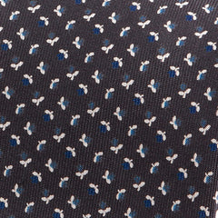 Grey Floral Macclesfield Silk Tie 3017 - Tie Doctor