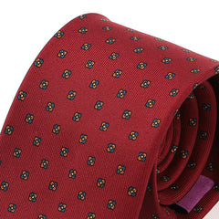 Oson Red Macclesfield Silk Tie 7.5cm - Tie Doctor
