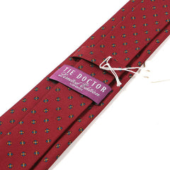 Oson Red Macclesfield Silk Tie 7.5cm - Tie Doctor