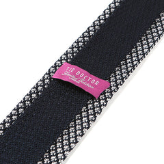 Sonia Blue & White Silk Knitted Tie 6.5cm - Tie Doctor