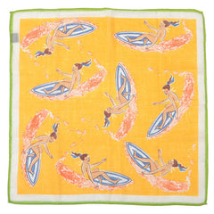 Gold Surfer Jenny Large Pocket Square 42cm - Tie Doctor