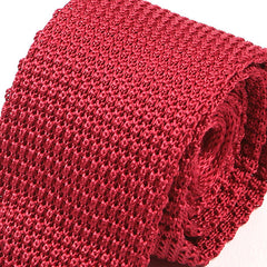 Crimson Red Silk Knitted Tie 6cm - Tie Doctor