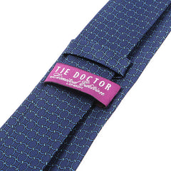 Navy Blue Links Macclesfield Silk Tie - Tie Doctor