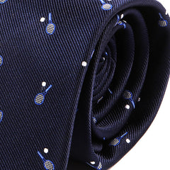 Navy Blue Tennis Tie 7.5cm - Tie Doctor
