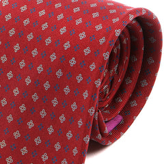 Red Shadow Printed Silk Tie 7.5cm - Tie Doctor