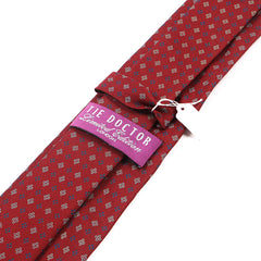Red Shadow Printed Silk Tie 7.5cm - Tie Doctor