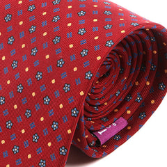 Rich Red & Blue Extra Long Silk Tie 8cm - Tie Doctor