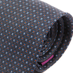 Grey Jewel Printed Silk Tie 7.5cm - Tie Doctor